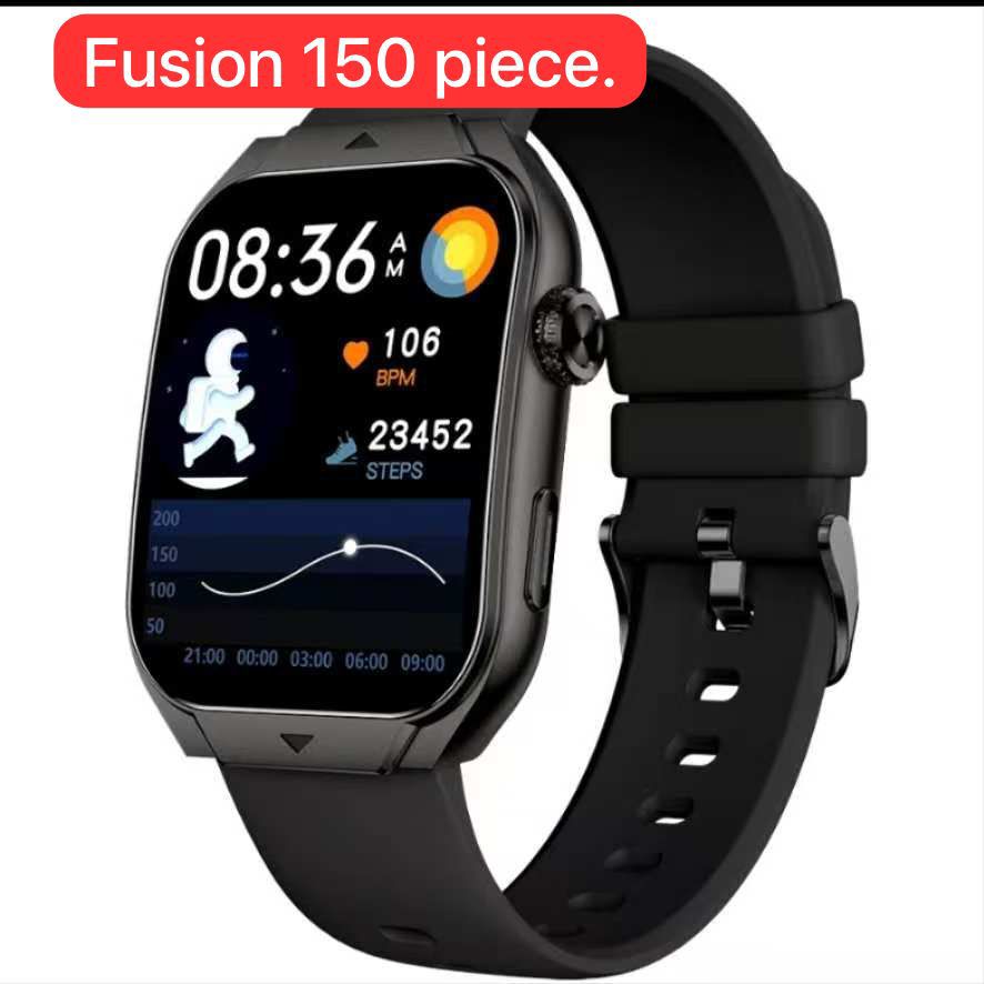 Black Fusion Smartwatch – Fitness Watch with Bluetooth Calling